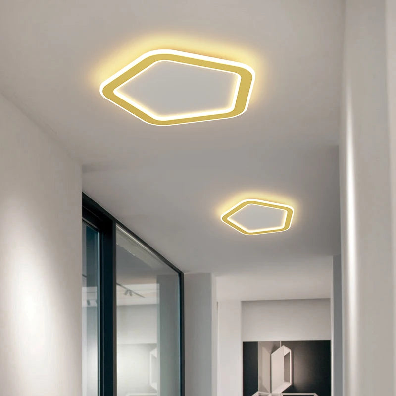 Lampe d'allée ronde nordique plafonnier à LED Dia 25cm monté plafonniers de cuisine créatifs plafonnier carré pour la maison intérieure
