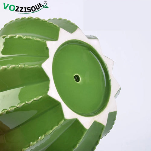 pots créatifs en céramique pour cactus et bonsaïs décoratifs - vue 5 sur 9