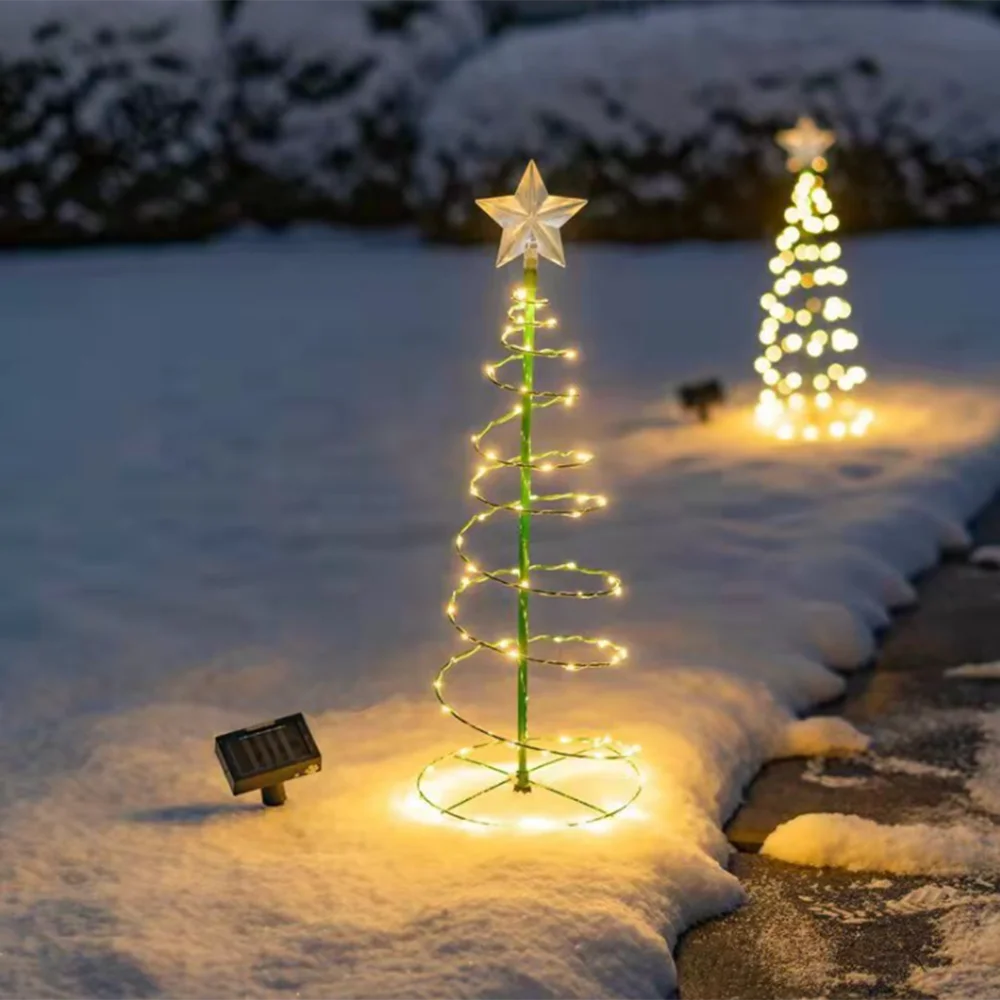 guirlande lumineuse solaire étoile pour décoration extérieure - vue 5 sur 6
