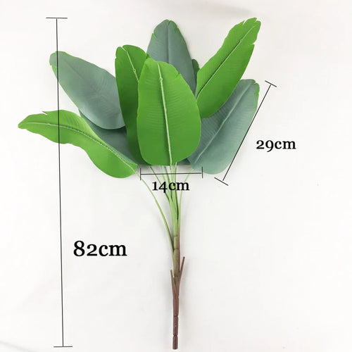 grandes plantes artificielles monstera et bananier pour décoration intérieure - vue 2 sur 9