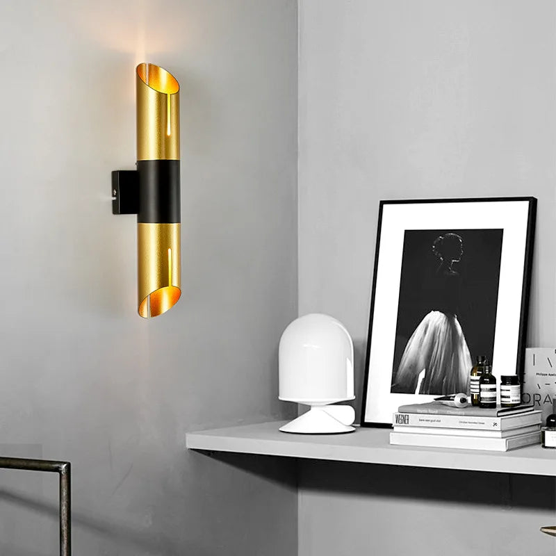 applique murale moderne en tube d'aluminium style nordique