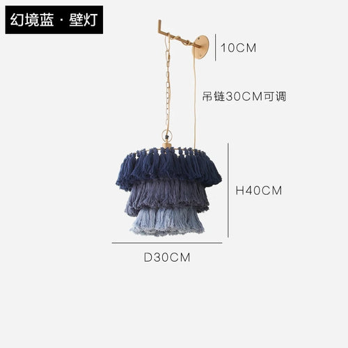 suspension moderne en coton avec pampilles design nordique artistique - vue 18 sur 22