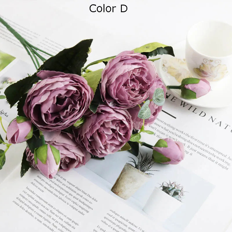 bouquet de fleurs artificielles pour décoration de jardin et mariage - vue 17 sur 18