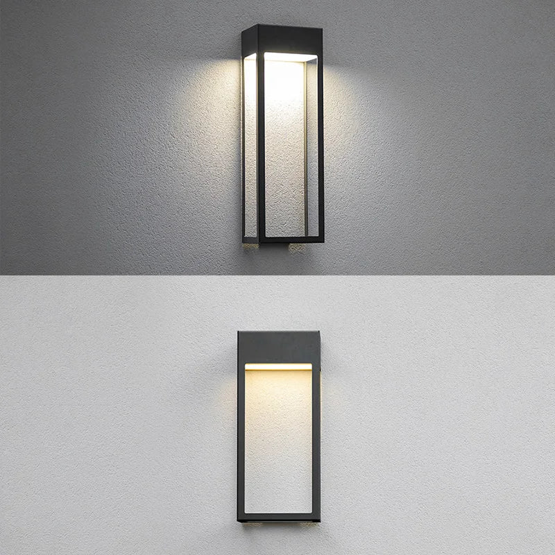 VZVI Applique murale extérieures modernes imperméables Jardin Cottage Paysage Porche Réverbère pour terrasse Balcon Garage avec ampoules LED - vue 4 sur 9