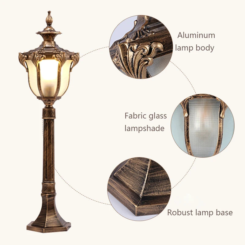lampe de pelouse led étanche pour jardin et extérieur
