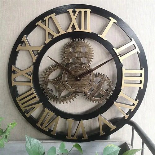 horloge murale rétro créative style décoratif tendance - vue 4 sur 8
