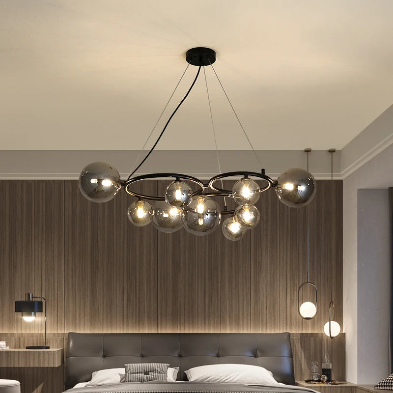 lustre nordique à bulles suspendu pour décoration intérieure - vue 3 sur 10