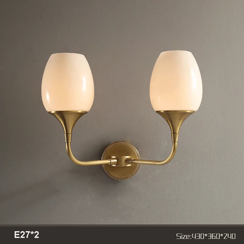 applique murale en cuivre design nordique minimaliste pour éclairage décoratif