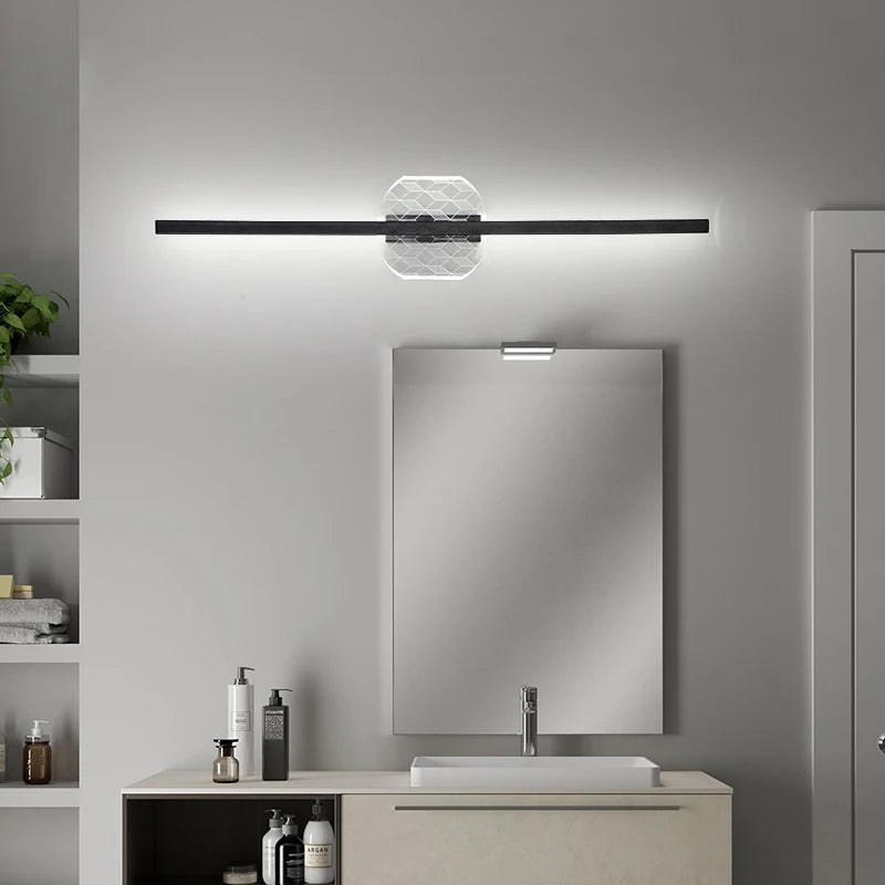 Décor moderne minimaliste Led miroir applique toilette salle de bain luminaires vanité armoire lampe Table de lavage applique maison déco lumière