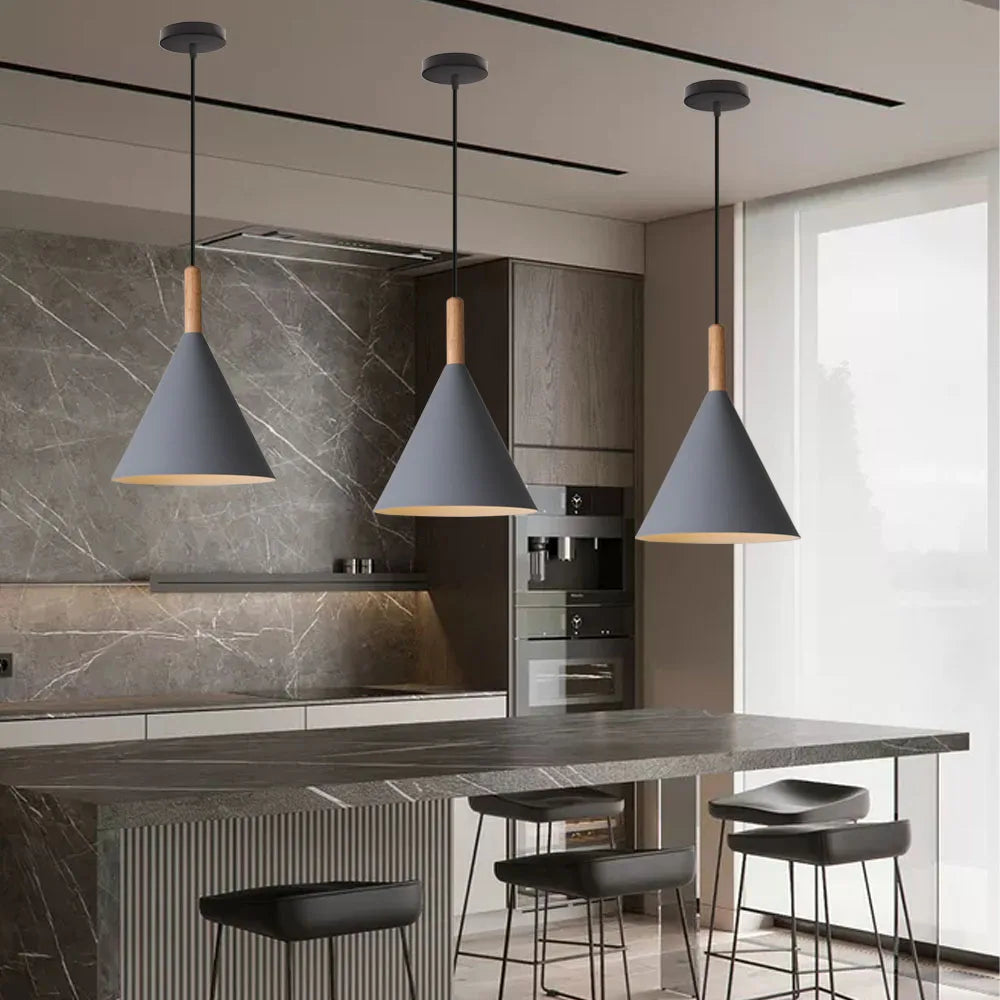 Nordique moderne LED bois suspension lumières luminaires De cuisine décor à la maison barres chambre suspension lampe lampara De Techo Colgante Moderna - vue 7 sur 10