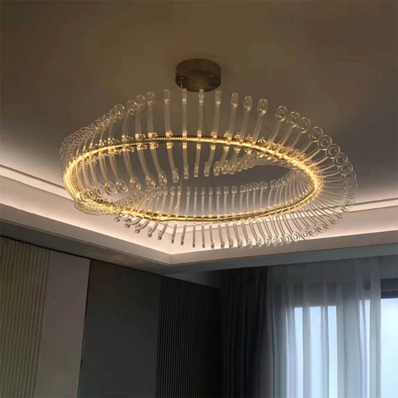 lustre design moderne led luminaire simple nordique suspendu - vue 6 sur 9