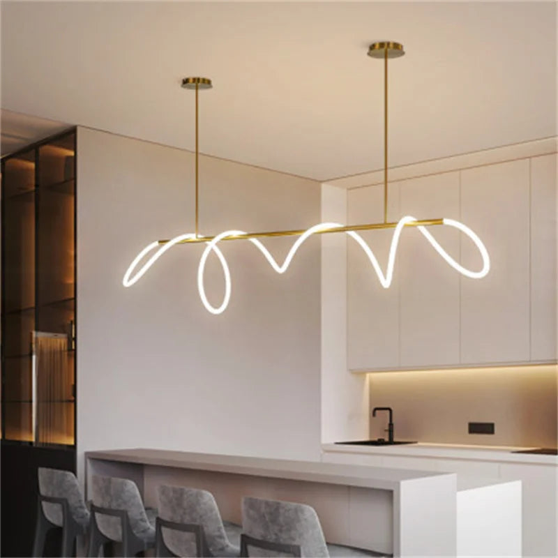 lustre simple note moderne design nordique pour restaurant - vue 2 sur 12