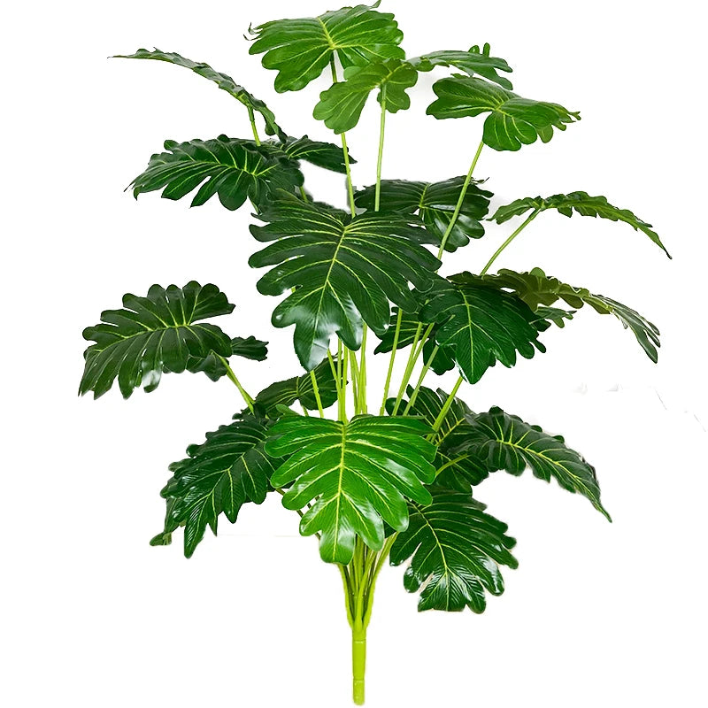 arbre tropical artificiel grandes feuilles de monstera en pot décoratif - vue 13 sur 23