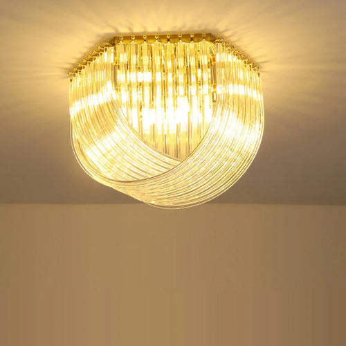 lustre suspendu design en chrome et argent pour éclairage moderne - vue 4 sur 15