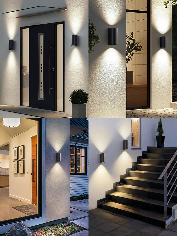 applique murale led extérieure étanche en aluminium - vue 5 sur 5