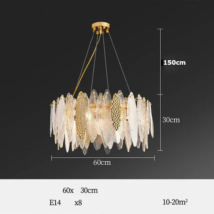 lustre led art déco en fer et verre design élégant pour éclairage moderne - vue 20 sur 25