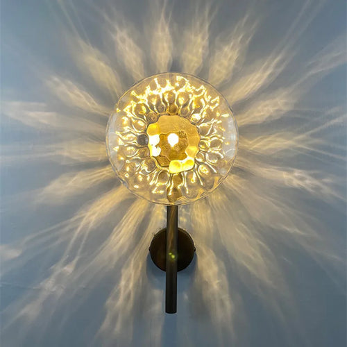 applique murale ceto design rétro en verre rond luxe intérieur - vue 5 sur 12