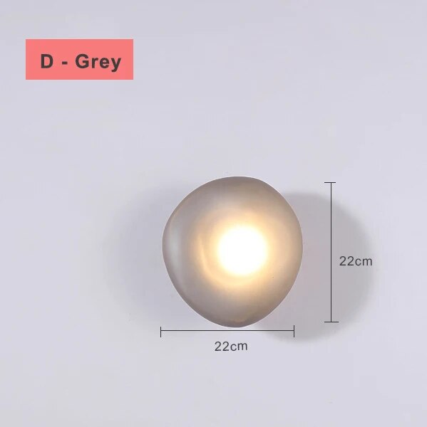 applique led nordique design moderne galet chambre escalier lumière - vue 20 sur 21