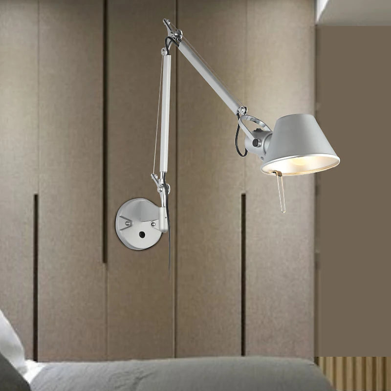 applique murale long bras réglable led décoration - vue 6 sur 12