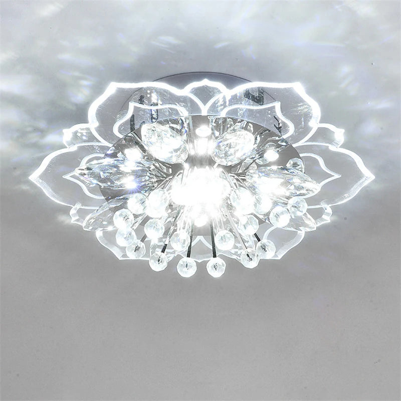 lustre en cristal fleurs pour décoration éclairage intérieur