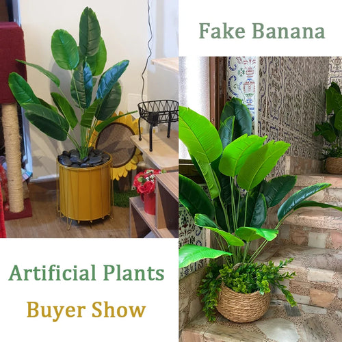bananier artificiel grandes plantes tropicales décorations automnales - vue 6 sur 8
