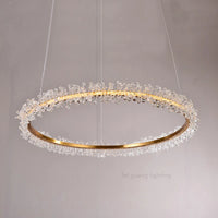suspension en cristal design nordique pour intérieur moderne