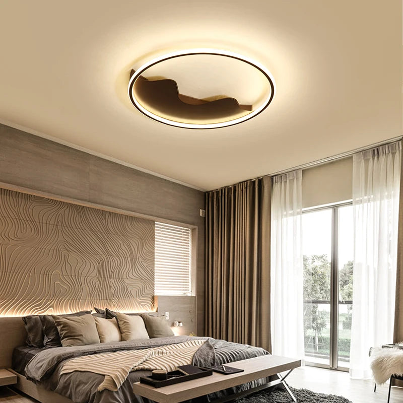 plafonnier en aluminium rond pour luminaires décoratifs d'intérieur - vue 4 sur 12