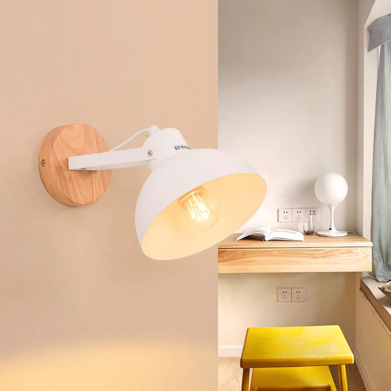 Applique murale industrielle nordique lumières Wandlamp rétro Applique murale en bois E27 LED intérieur chambre salle de bains balcon Bar allée éclairage