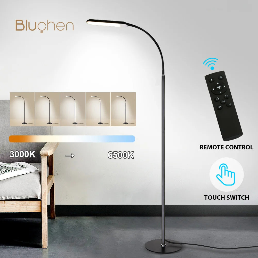 lampadaire led moderne avec interrupteur tactile et télécommande