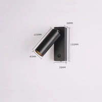 Applique murale led 3w moderne pliant rotation