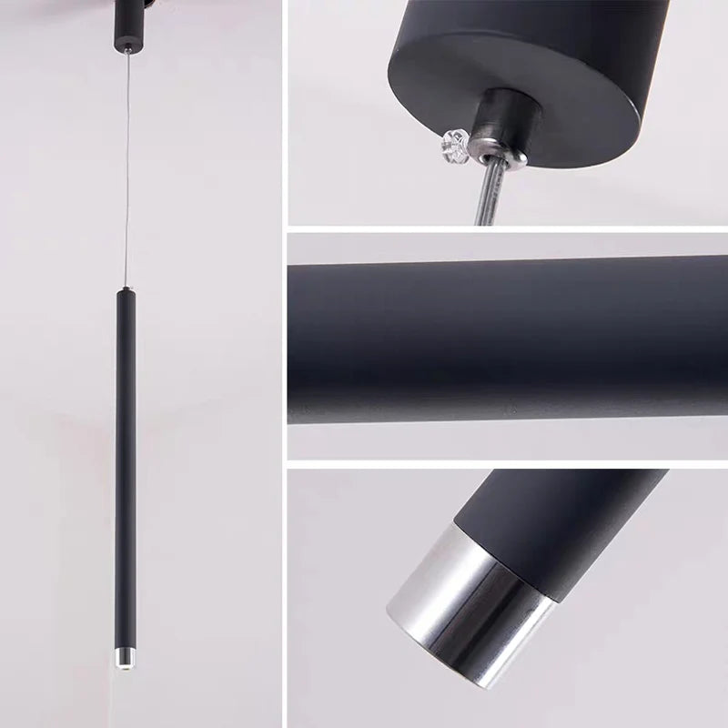 suspension à led tube long pour cuisine et bar - vue 5 sur 16