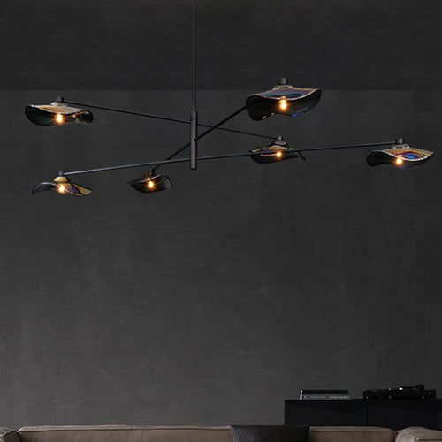 lustre à fleurs led design moderne fait main pour intérieur créatif - vue 5 sur 6