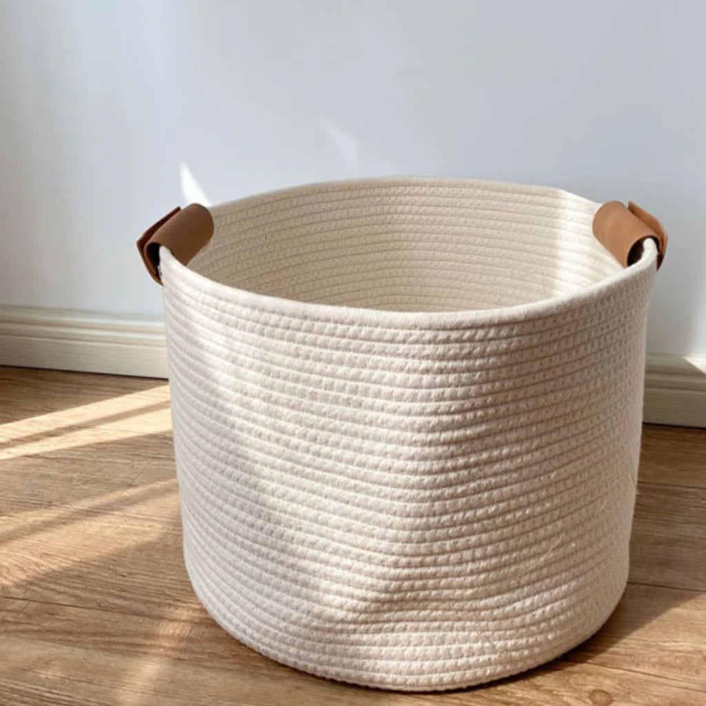 panier de rangement en corde pour jouets et linge bébé - vue 4 sur 10