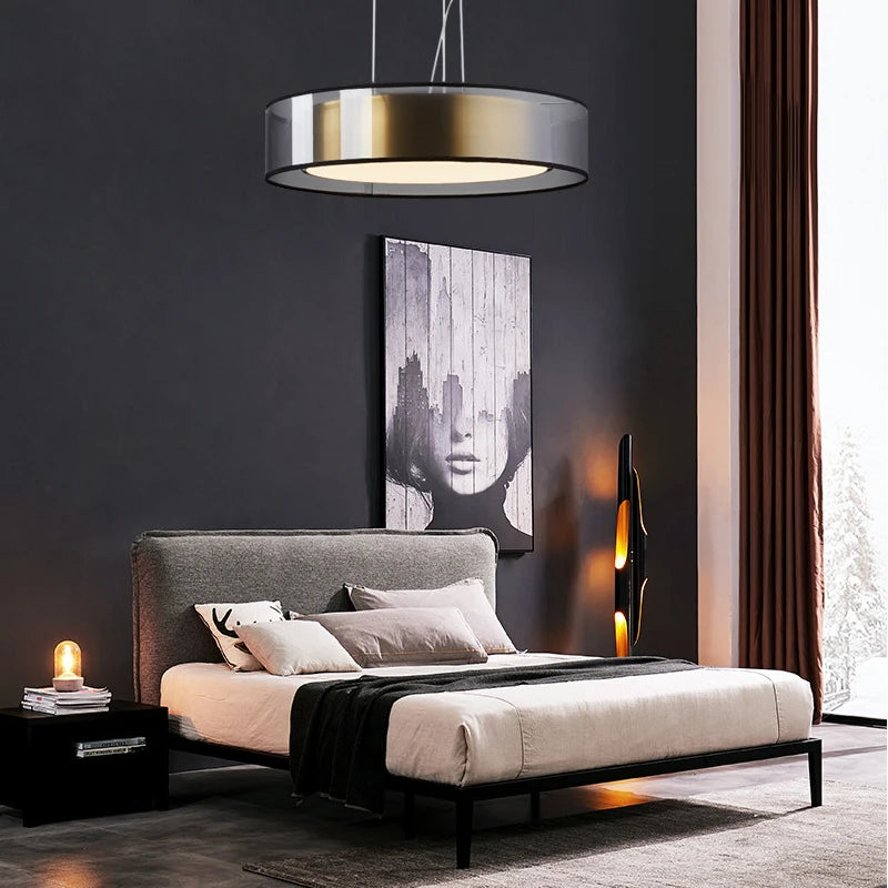 suspension en cuivre post-moderne luminaire décoratif de luxe atmosphère nordique minimaliste