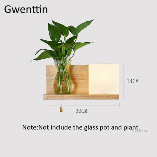 applique murale en bois et verre moderne à led à monter soi-même - vue 13 sur 14