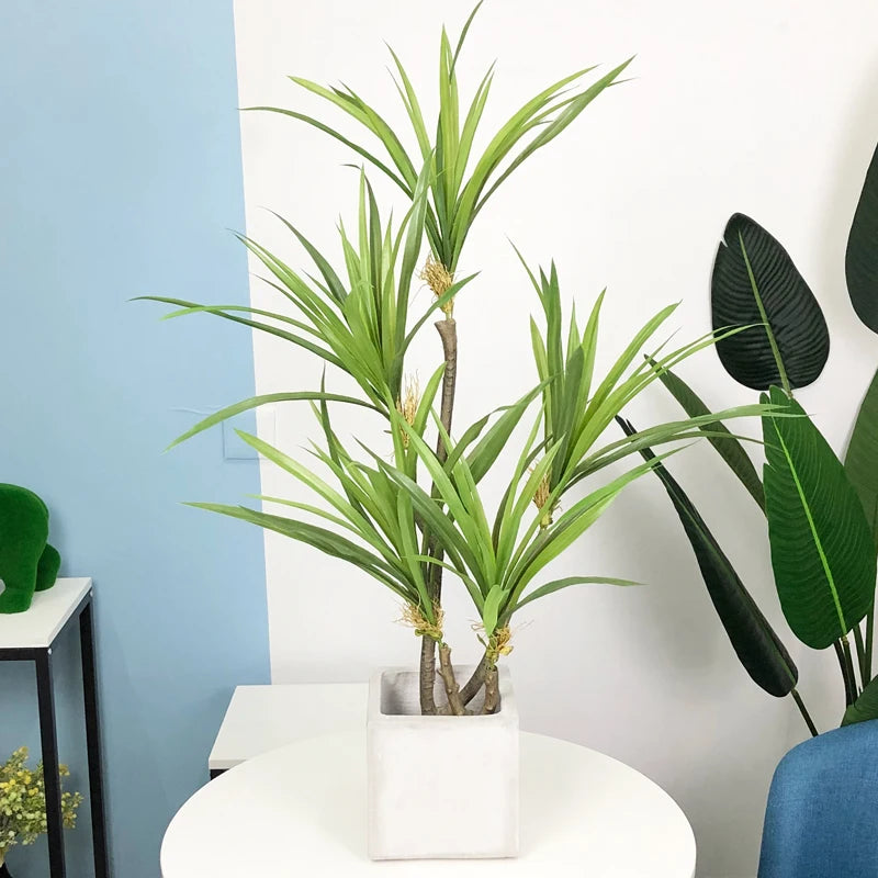 arbre tropical en plastique avec grandes branches pour décoration intérieure - vue 6 sur 11