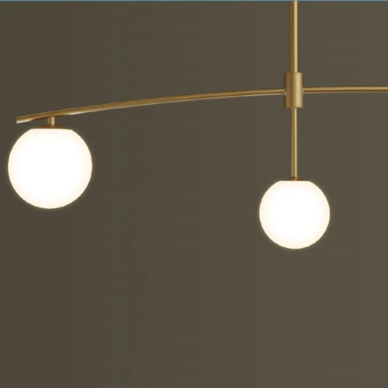lustre moderne en métal et verre pour intérieur nordique - vue 6 sur 9