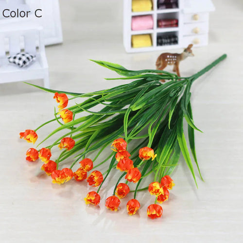 bouquet de mini tulipes artificielles pour décoration de printemps - vue 11 sur 11