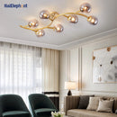 Nordique E27 Magic Bean plafonniers pour salon chambre cuisine étude Simple moderne lustre en verre éclairage lampes de luxe