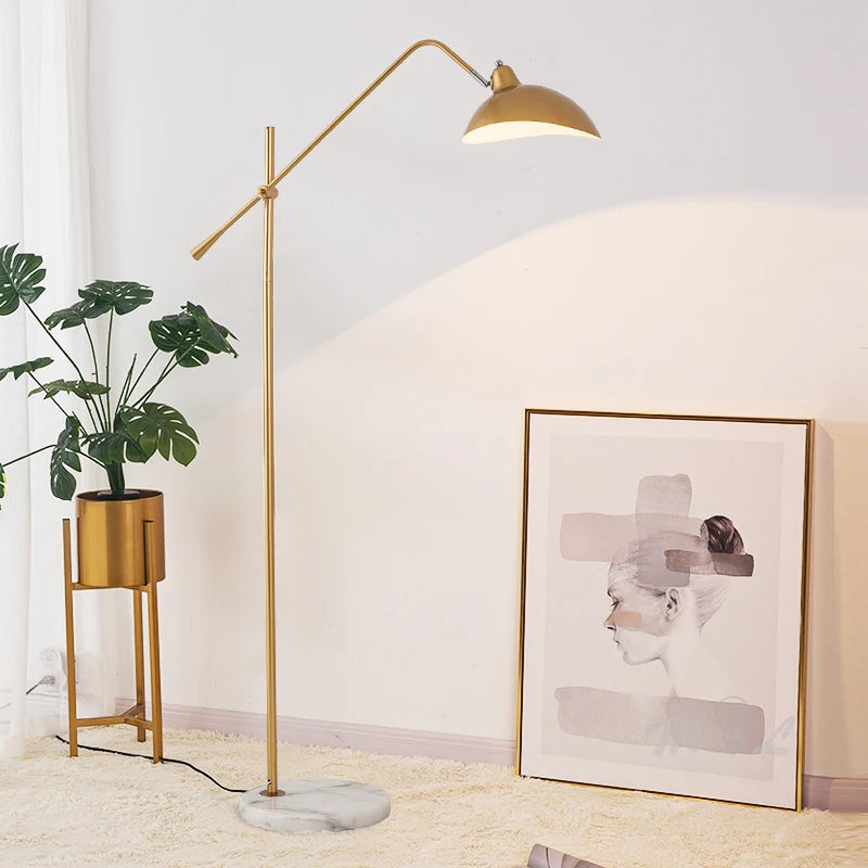 Lampadaire nordique Simple en or - vue 7 sur 8