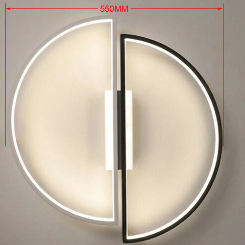 plafonnier moderne demi-cercle à leds pour décoration nordique - vue 6 sur 9