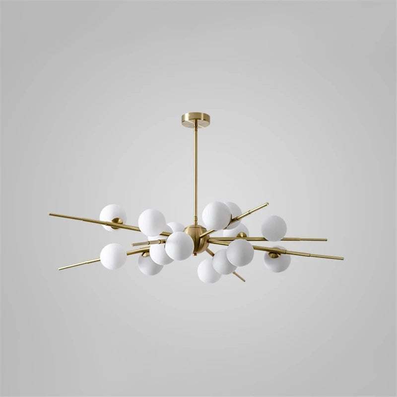 lustre led moderne en verre boule nordique pour bar café