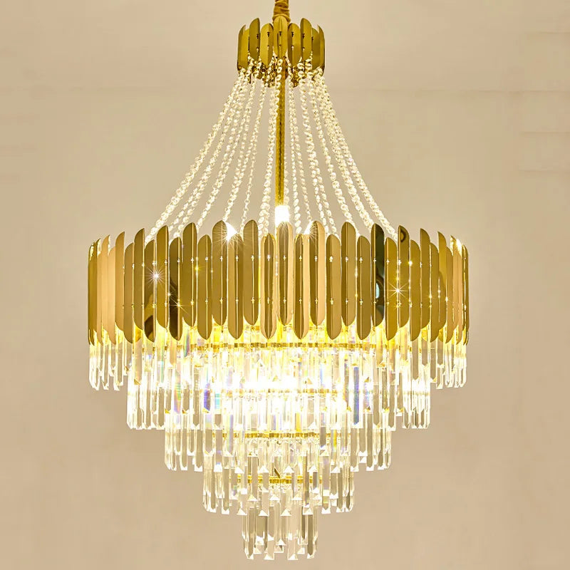suspension moderne en cristal pour espaces contemporains élégants - vue 6 sur 11