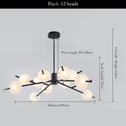 suspension moderne en verre pour décoration intérieure élégante - vue 13 sur 12