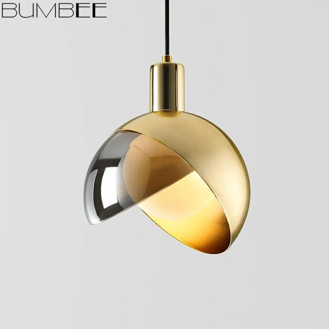 lustre boule de luxe nordique en galvanoplastie suspension post-moderne - vue 9 sur 8