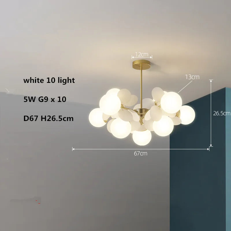 lustre led globe en verre acrylique coloré pour enfants - vue 14 sur 24