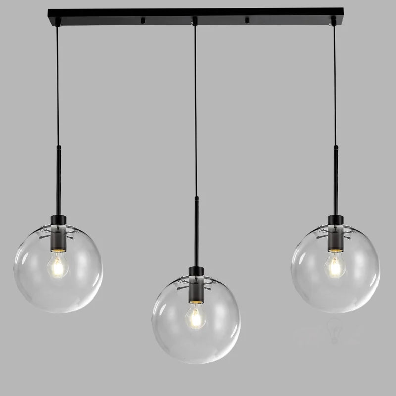 Suspension boules en verre et tige