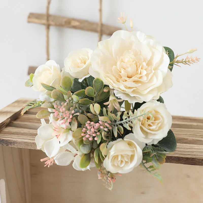 bouquet de pivoines artificielles pour mariage et décoration - vue 11 sur 12