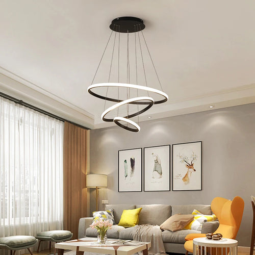 lustre moderne en aluminium pour bar et salle à manger - vue 7 sur 6