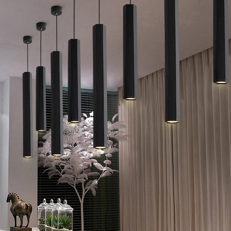 lustre hexagonal moderne pour décoration industrielle créative - vue 4 sur 18